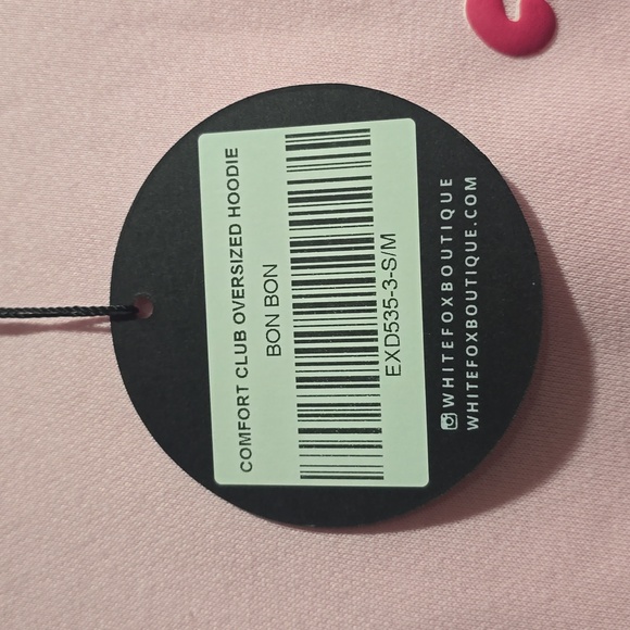 White Fox Comfort Club Oversized Hoodie Bon Bon SZ S/M $70 SOLD OUT ONLINE - Picture 7 of 11